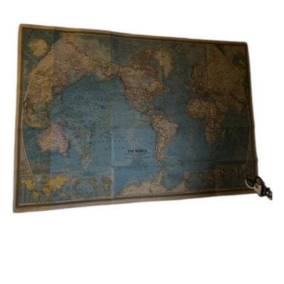Vintage National Geographic The World Wall Map 1970
