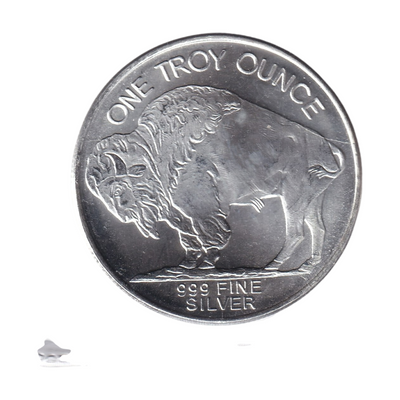 One Troy Ounce 999 Fine Silver Buffalo Round