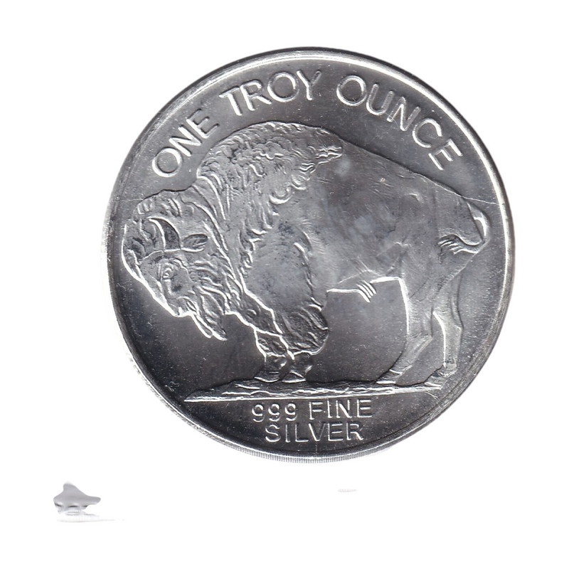 One Troy Ounce 999 Fine Silver Buffalo Round