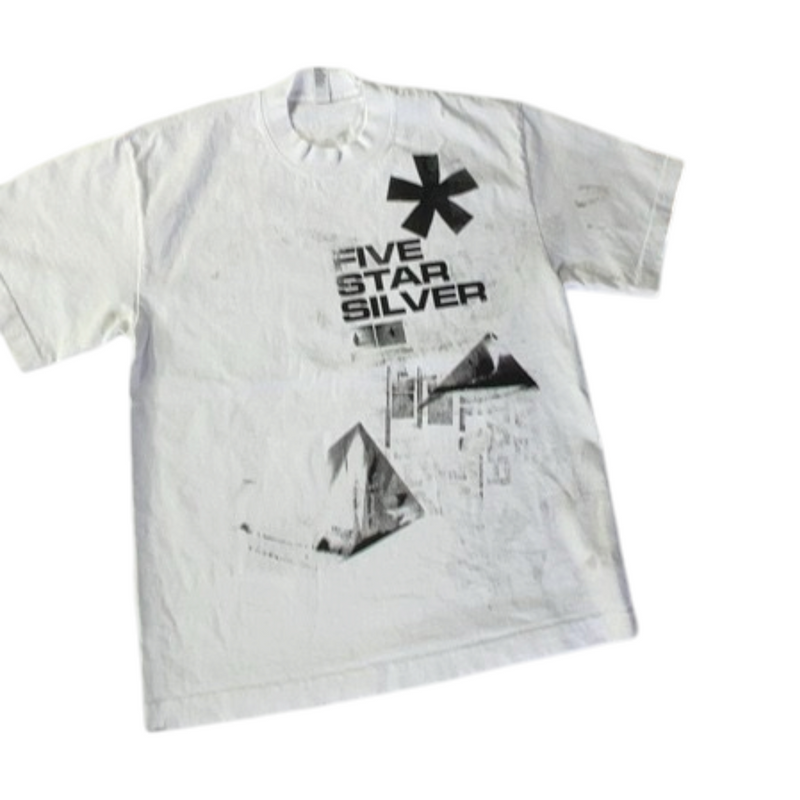 White Screen Print T-Shirt
