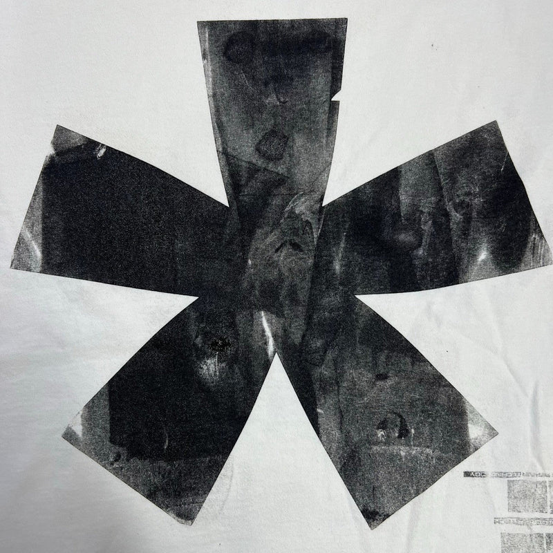 Five Star Silver heavyweight off-white cotton t-shirt with a bold, distressed black star graphic print.