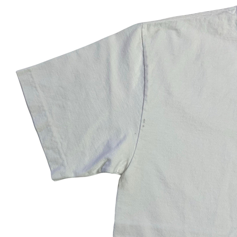 Five Star Silver heavyweight white cotton crewneck t-shirt with a boxy fit and durable construction.