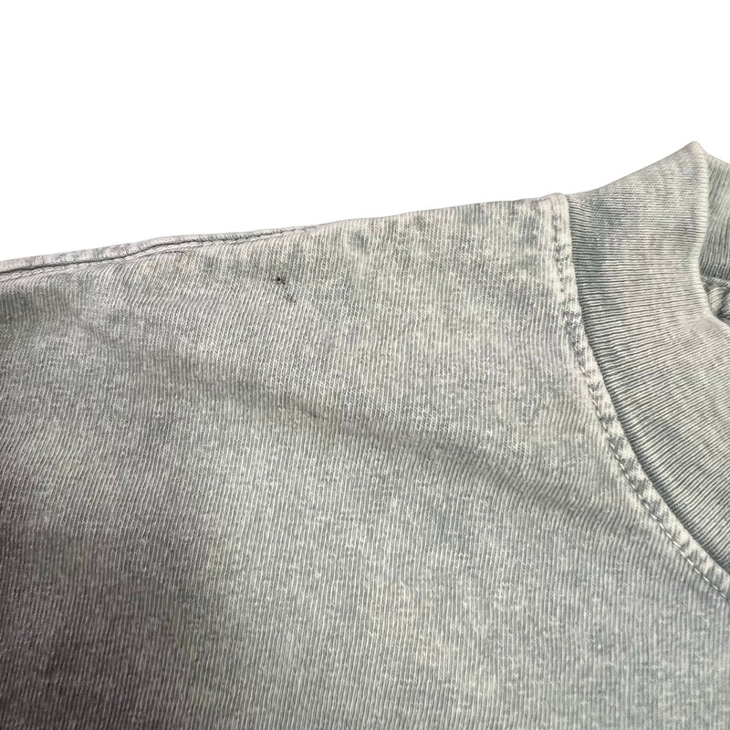 Five Star Silver grey mineral-wash cotton t-shirt with a vintage aesthetic and ribbed collar detail.