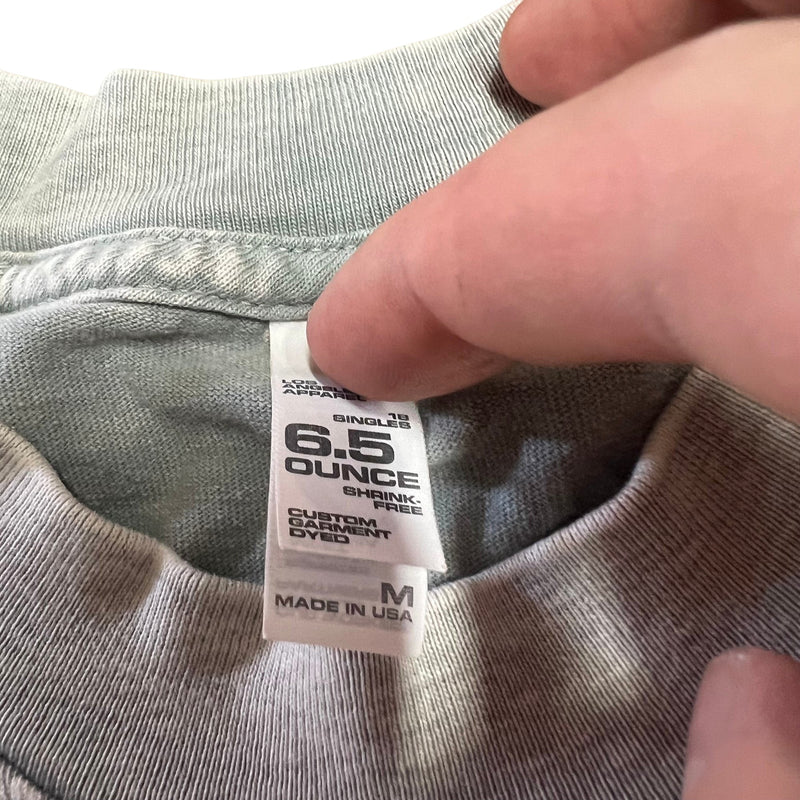 Five Star Silver grey mineral-wash cotton graphic t-shirt with a vintage-inspired lived-in aesthetic.