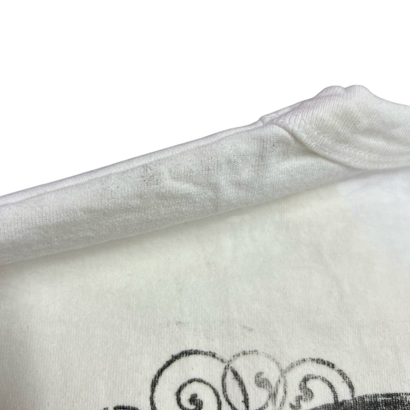 Five Star Silver off-white cotton crewneck t-shirt with a detailed black graphic print on the chest.